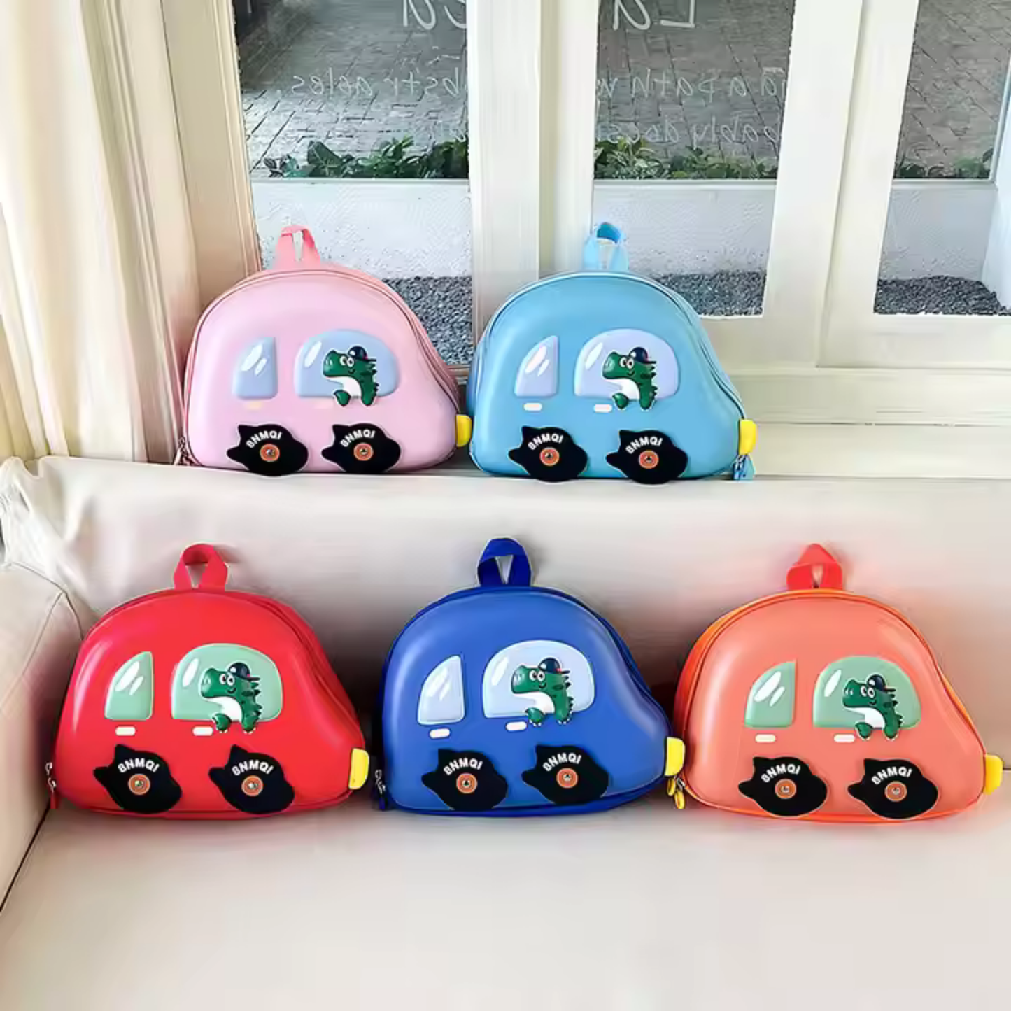 Cute Cartoon Car Backpack – Waterproof Small Schoolbag for Kids