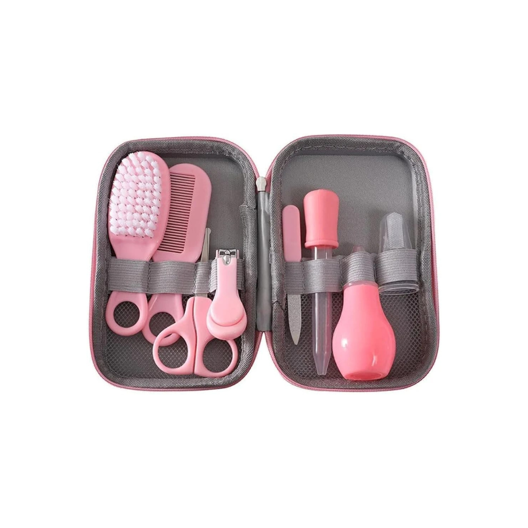 9 in 1 Baby Grooming Kit for Delicate Baby Scalp and Tiny Nails |Travel Friendly Zip case | Infant Nail Clipper |New Born Nasal Aspirator| Combs| Thermometer | Brush