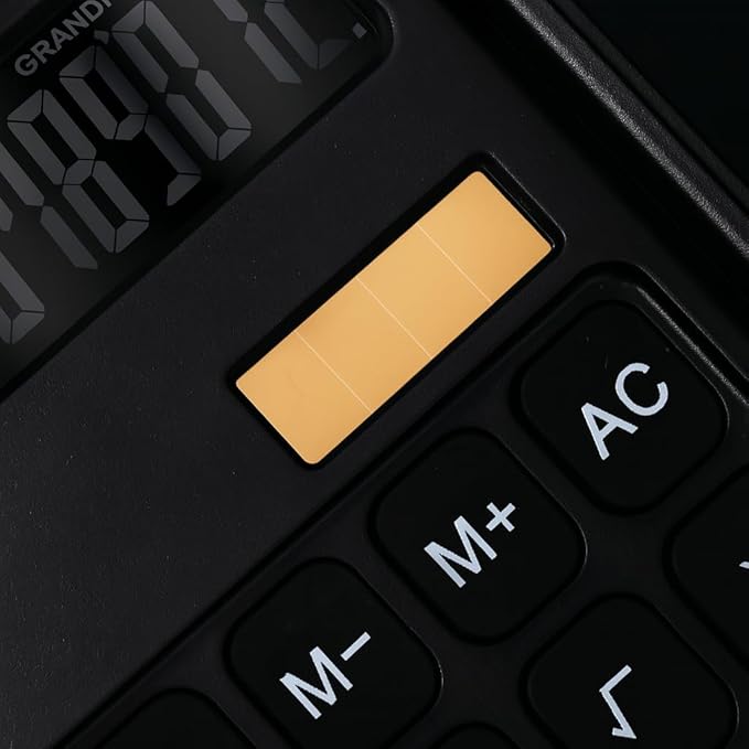 Foldable Scientific Calculator with LCD Writing Tablet & Stylus 12-Digit Dual-Powered Solar & Battery Desktop Calculator for Office,Student