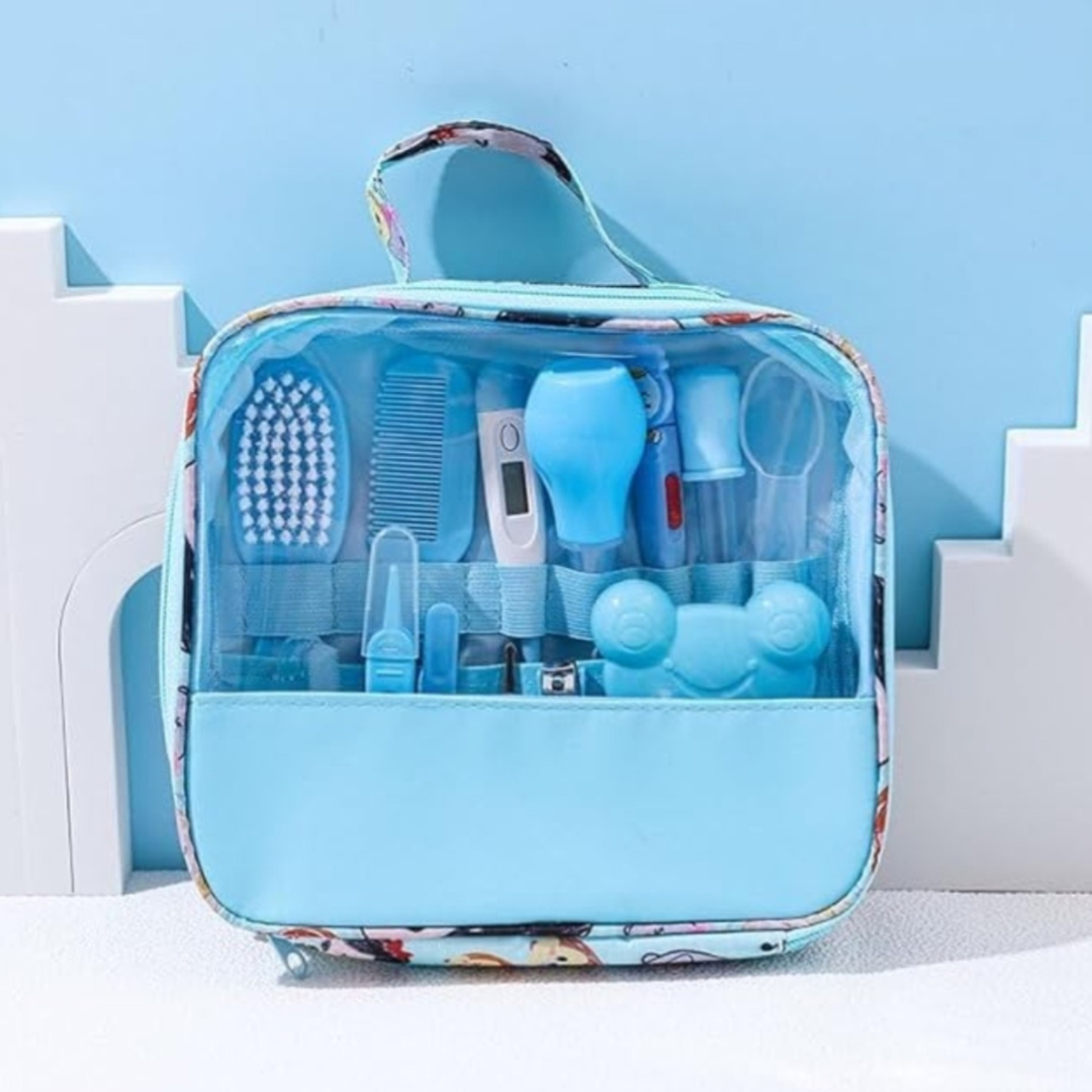 Newborn Baby Gift Set 13 in 1 Grooming Kit Health Care Kit with Pouch Bag, Includes Everything Portable Safety Baby Nail Kit for Baby Boys and Girls, Essential Accessories for Travel