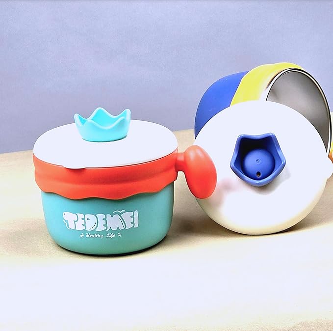 Toddler Feeding Bowl, Meal Bowl Stainless Steel Multi-Functional Snack/Fruit Box 250 ml Capacity (Multicolor)