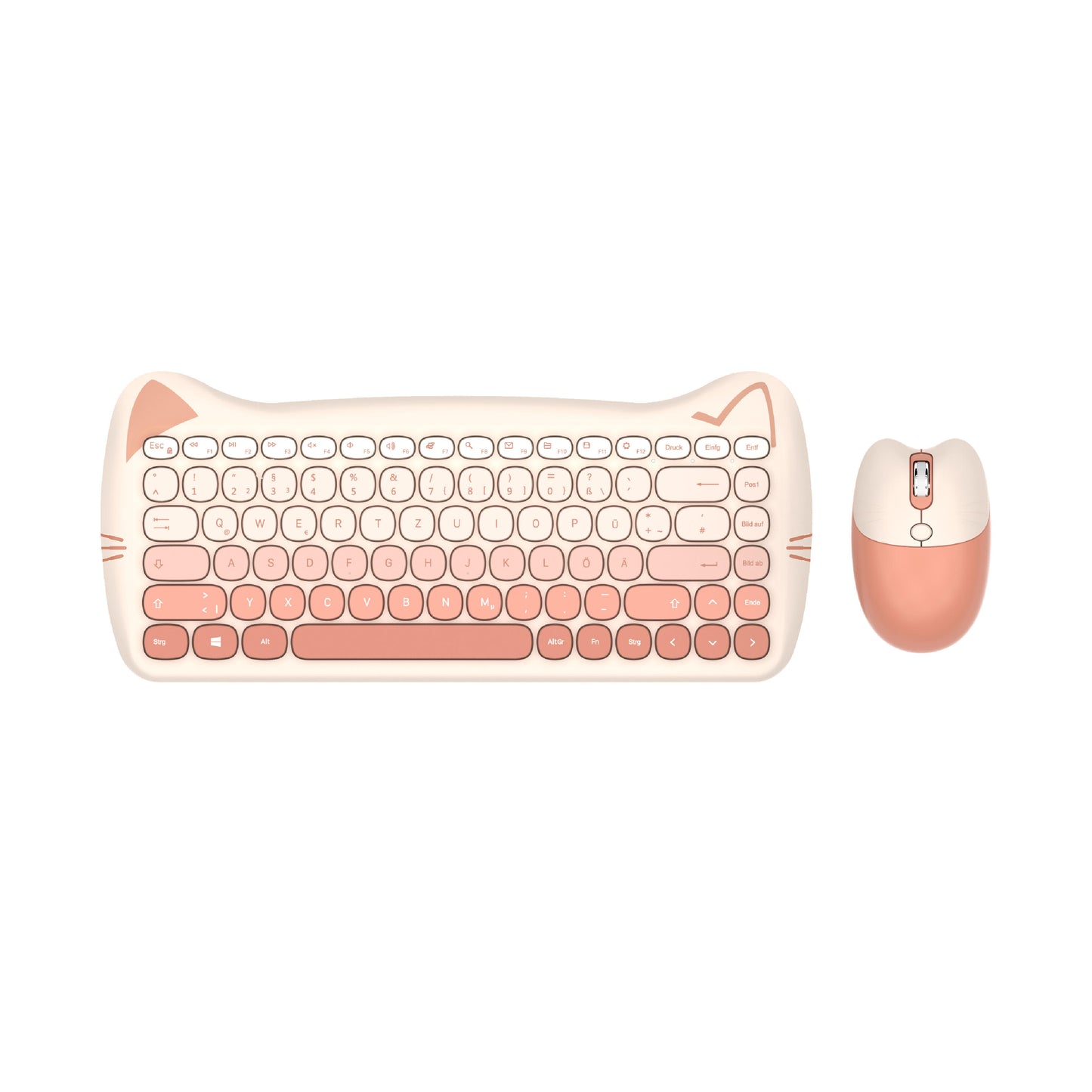 Silent Cute Keyboards Mouse Combo Slim Mix-colored Keycaps Colorful 2.4G Wireless Keyboard and Mouse Combo