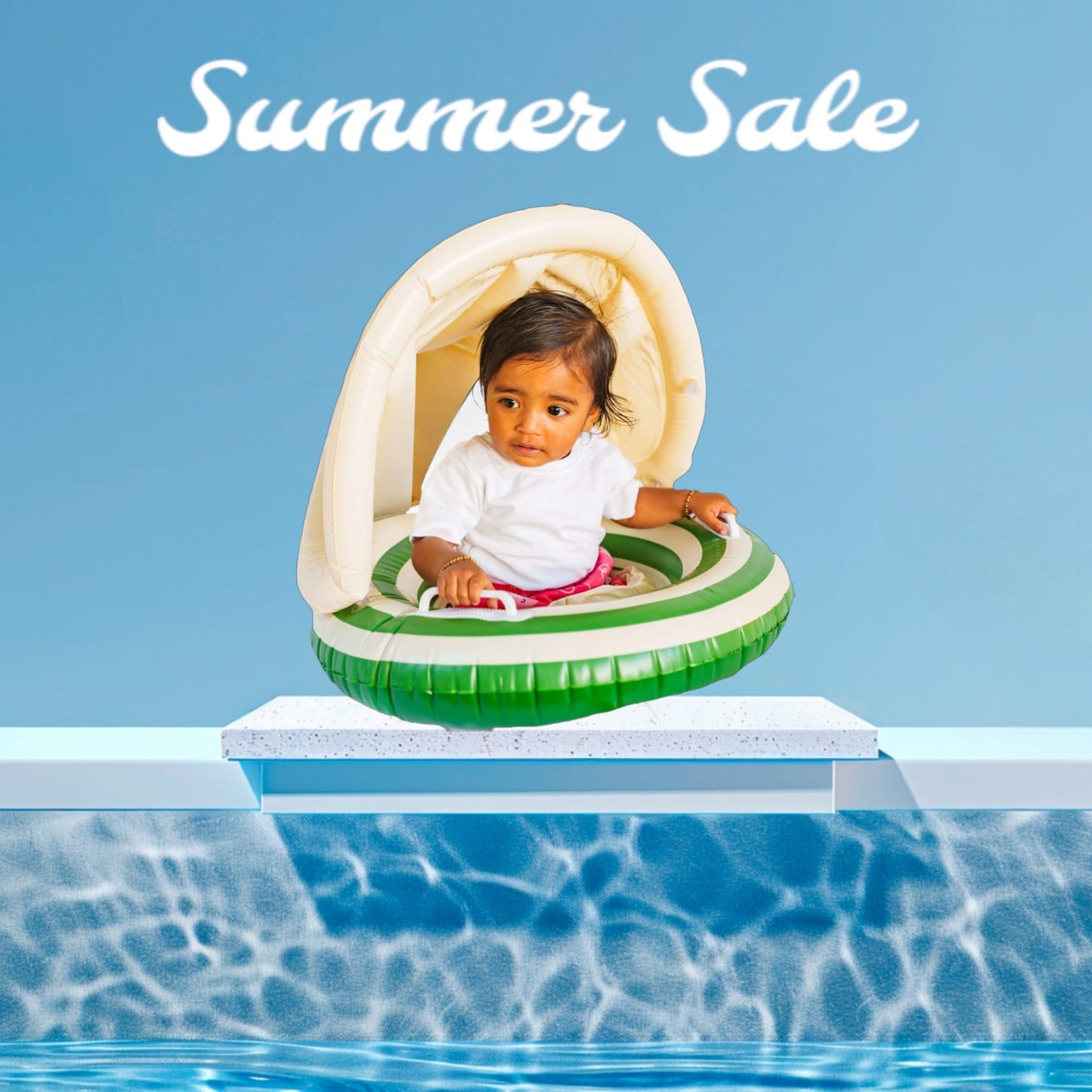 Sunny Fun, Maximum Protection: Baby Tube with Shade for Safe Water Play!