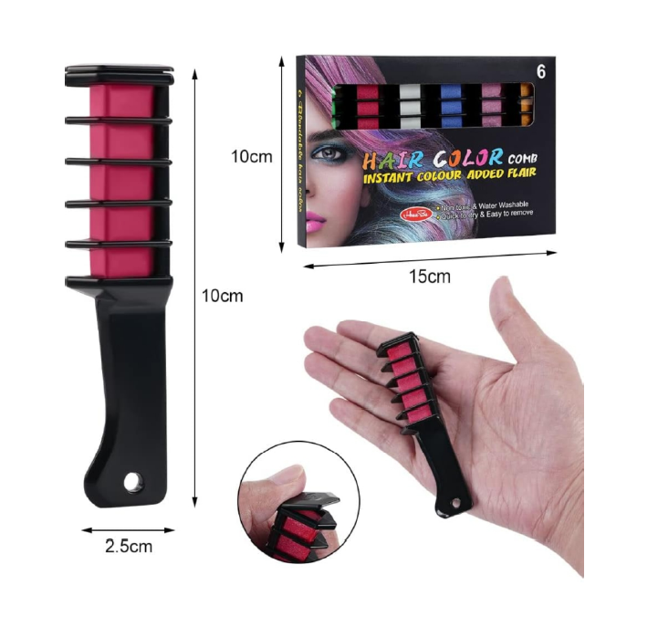 Instant Hair Makeover with Washable Hair Chalk Combs!