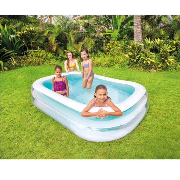 Inflatable Rectangular Swimming Pool - Backyard Oasis