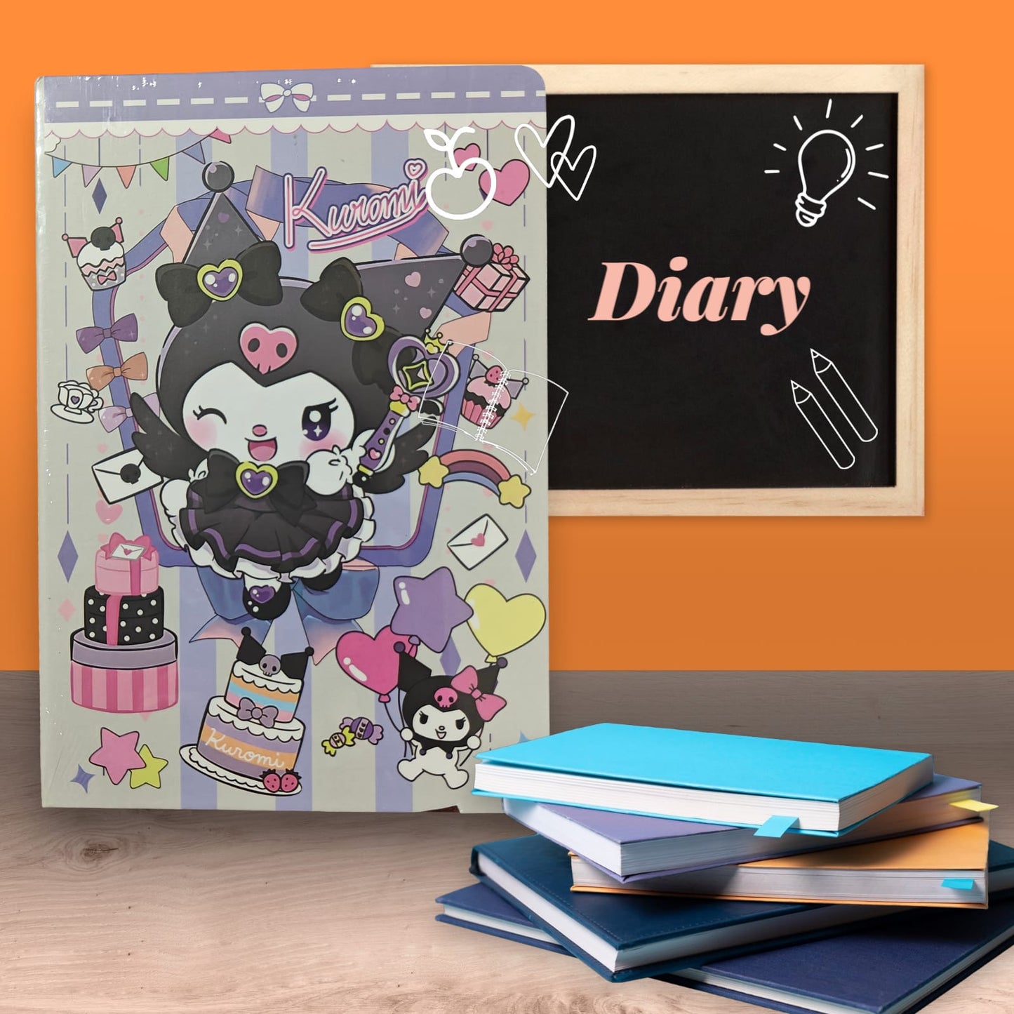 Kuromi Printed Diary – 120 Pages | Cute Stationery Notebook