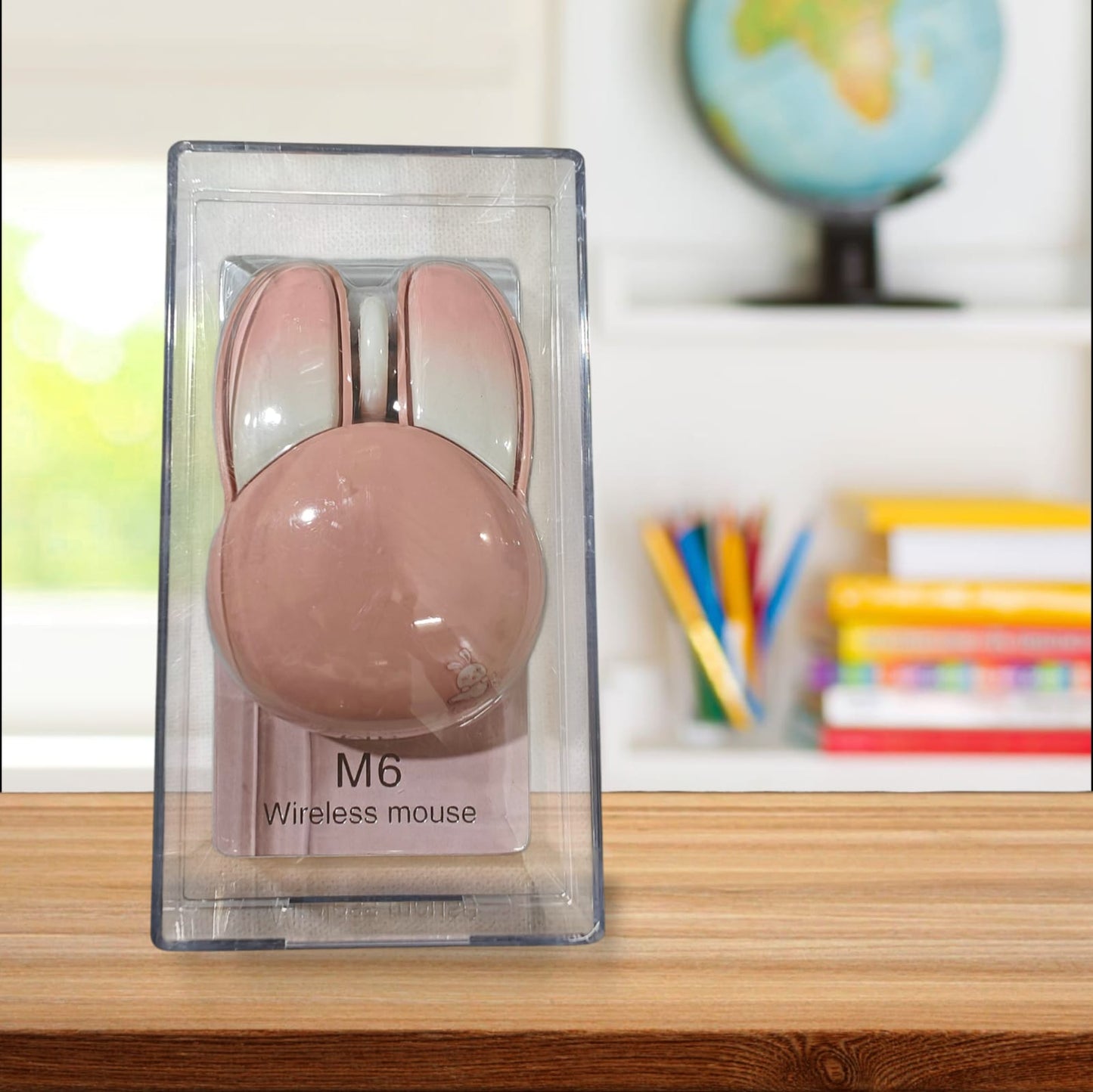 Cute Rabbit Wireless Mouse, 2.4G M6 Silent Portable Wireless Mouse with USB Receiver Mouse for PC Laptop Home Office