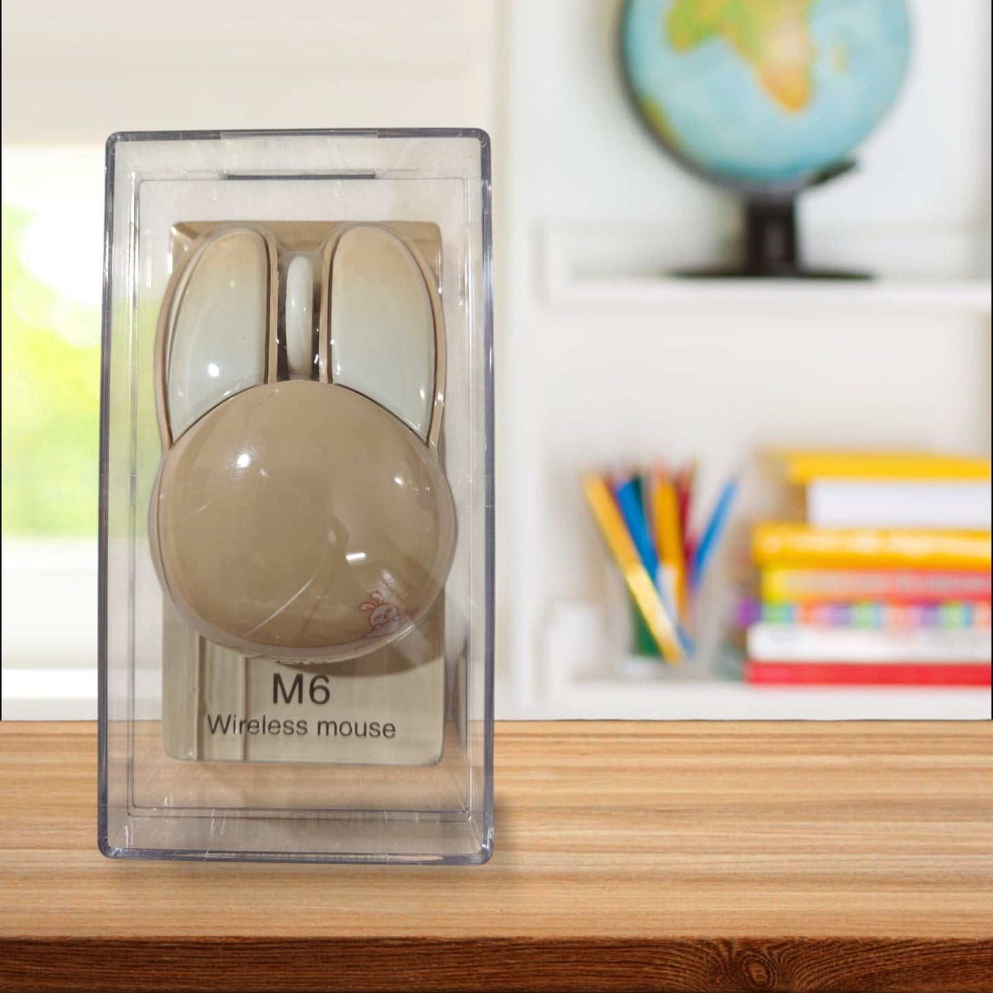 Cute Rabbit Wireless Mouse, 2.4G M6 Silent Portable Wireless Mouse with USB Receiver Mouse for PC Laptop Home Office