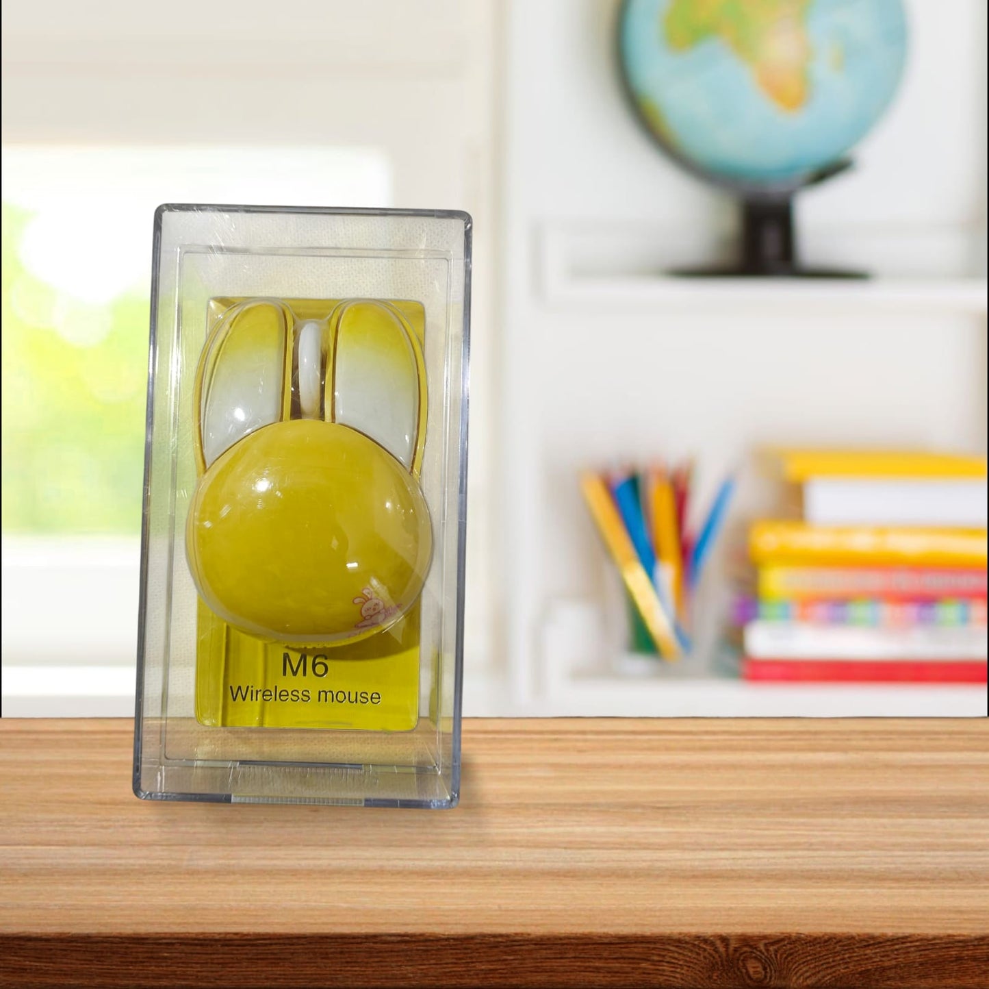 Cute Rabbit Wireless Mouse, 2.4G M6 Silent Portable Wireless Mouse with USB Receiver Mouse for PC Laptop Home Office