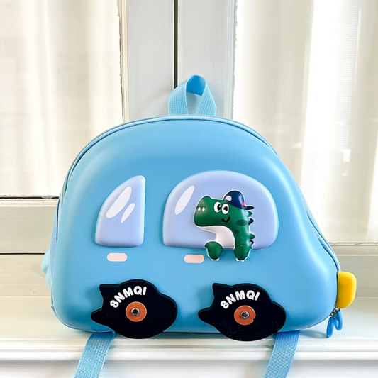 Cute Cartoon Car Backpack – Waterproof Small Schoolbag for Kids