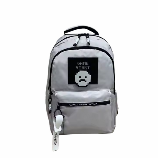 Grey School Bag - Level Up Their School Days