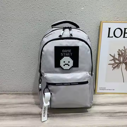 Grey School Bag - Level Up Their School Days
