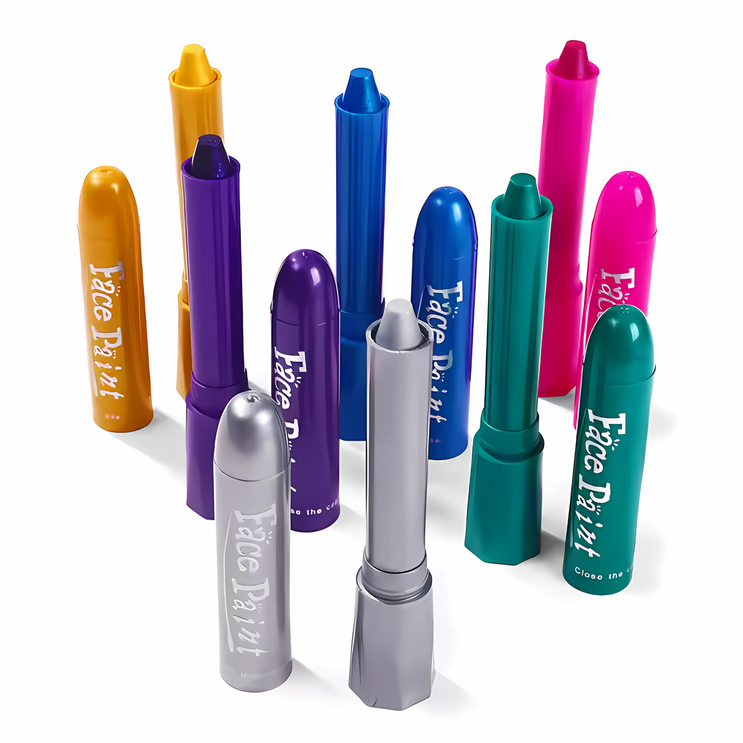 Face & Body Paint Crayons Kit – Safe, Non-Toxic & Easy to Use | Perfect for Kids' Parties, Halloween, and More!