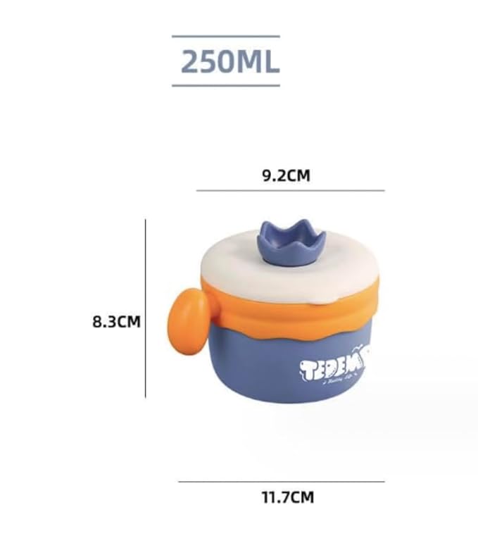 Toddler Feeding Bowl, Meal Bowl Stainless Steel Multi-Functional Snack/Fruit Box 250 ml Capacity (Multicolor)