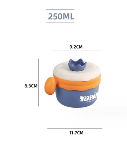 Toddler Feeding Bowl, Meal Bowl Stainless Steel Multi-Functional Snack/Fruit Box 250 ml Capacity (Multicolor)