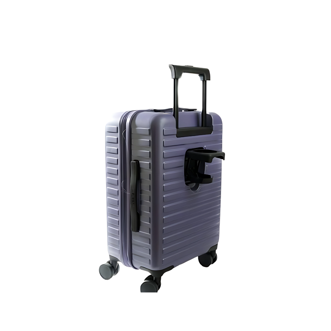 Cabin Suitcase with USB Port and Cup Holder