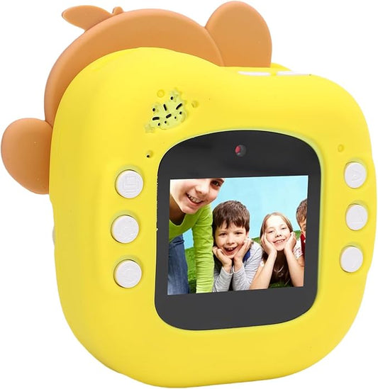 Instant Picture in Black and white , Selfie Cam with Thermal Printing, 2 Inch Screen, for Toddlers Birthday, Xmas Gifts with Fun Stickers and Timer