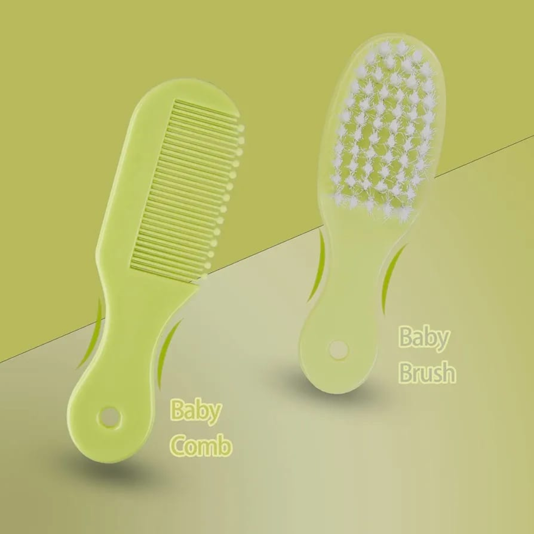 9 in 1 Baby Grooming Kit for Delicate Baby Scalp and Tiny Nails |Travel Friendly Zip case | Infant Nail Clipper |New Born Nasal Aspirator| Combs| Thermometer | Brush