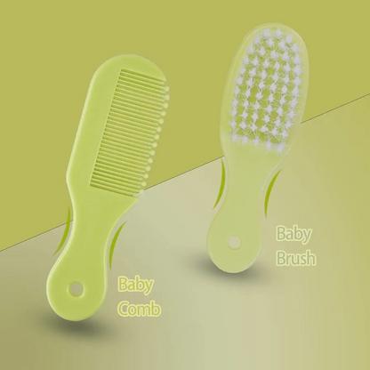 9 in 1 Baby Grooming Kit for Delicate Baby Scalp and Tiny Nails |Travel Friendly Zip case | Infant Nail Clipper |New Born Nasal Aspirator| Combs| Thermometer | Brush