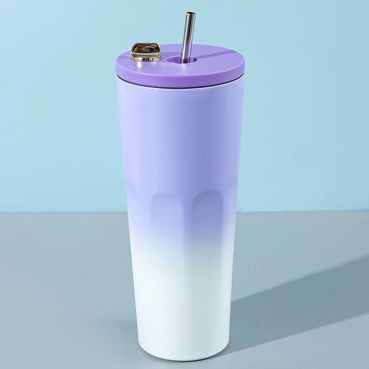 Screw Cap Lid Custom Coffee Mugs for Drinking Stainless Steel Car Steel Vacuum Insulated Tumbler with Lid and Straw