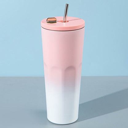 Screw Cap Lid Custom Coffee Mugs for Drinking Stainless Steel Car Steel Vacuum Insulated Tumbler with Lid and Straw