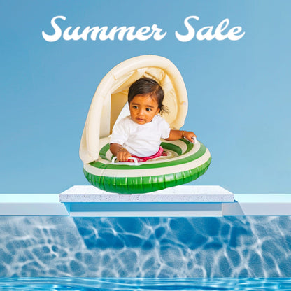 Sunny Fun, Maximum Protection: Baby Tube with Shade for Safe Water Play!
