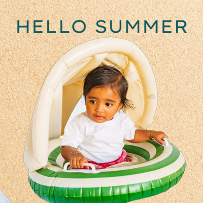 Sunny Fun, Maximum Protection: Baby Tube with Shade for Safe Water Play!