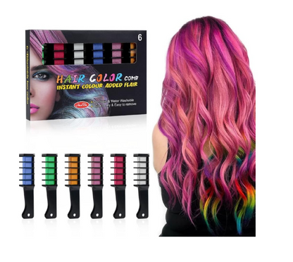 Instant Hair Makeover with Washable Hair Chalk Combs!