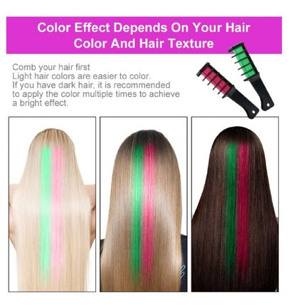 Instant Hair Makeover with Washable Hair Chalk Combs!