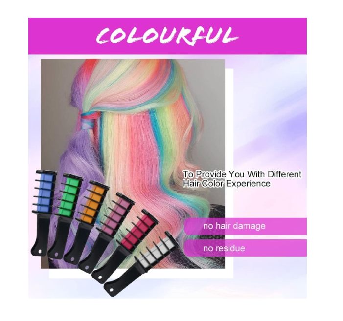 Washable Hair Chalk for Kids – Fun & Safe Temporary Hair Color Combs