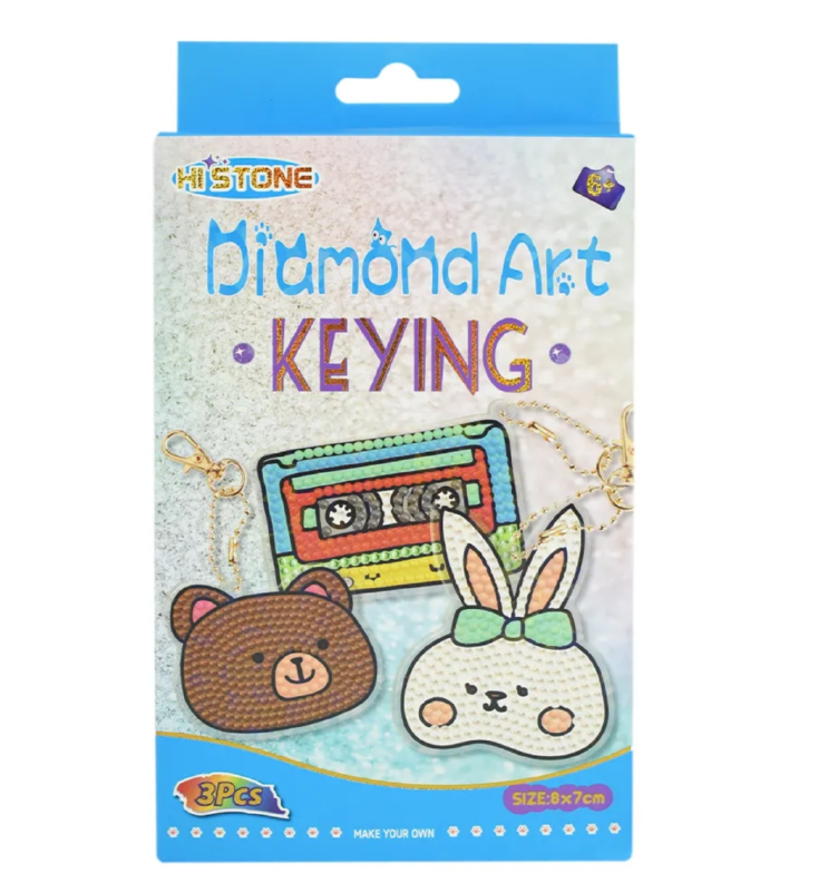 Creative Diamond Art Keychain Kit – Sparkly DIY Craft Set for Gifts & Fun