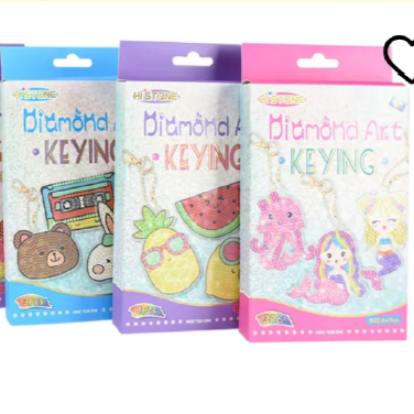 Create Your Own Sparkly Masterpieces with the Diamond Art Keychain Kit!