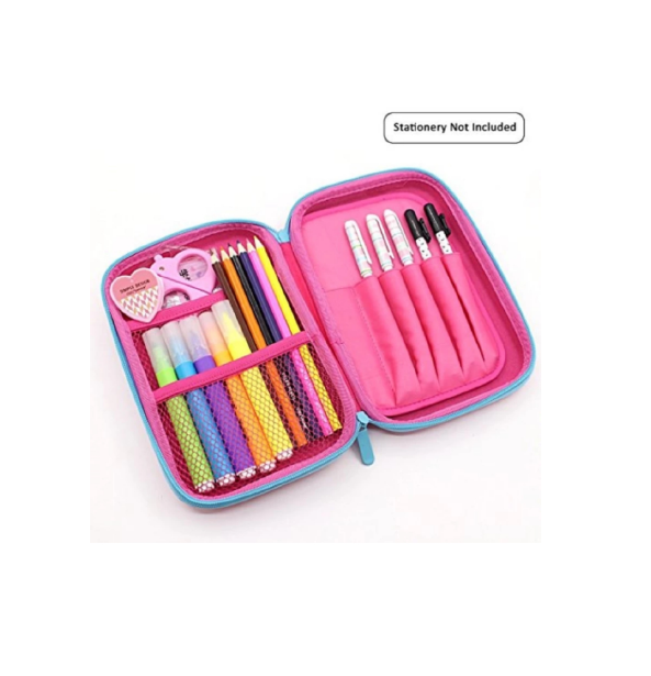 Kids Pencil Case with Compartments - Durable, Unicorn, School Supplies