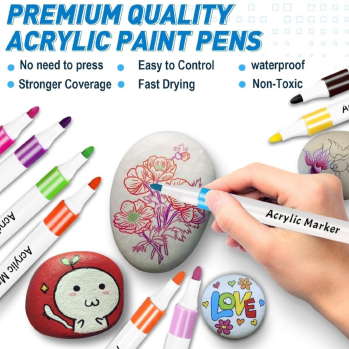 Acrylic Markers Pen (12 pcs)