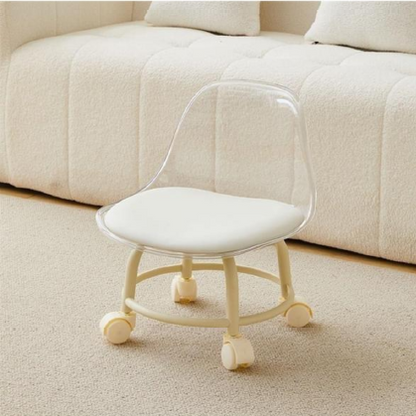 Acrylic Transparent PU Leather Cushion Chair