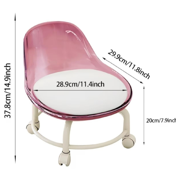 Acrylic Transparent PU Leather Cushion Chair