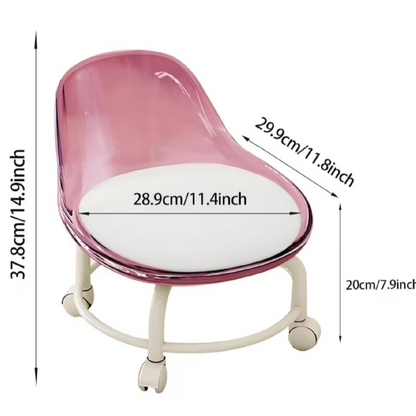 Acrylic Transparent PU Leather Cushion Chair