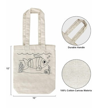 Unleash Creativity: DIY Color Canvas Tote Bag for Kids