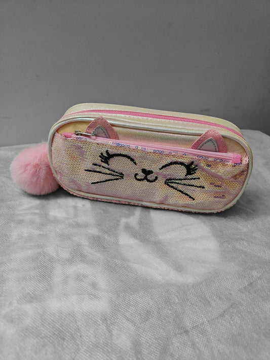 Pencil case with zippers