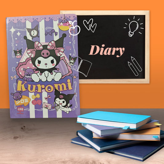 Kuromi Printed Diary – 120 Pages | Cute Stationery Notebook