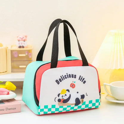 Portable Cartoon Cooler Lunch Bag Small Thermal Zipper Outdoor Lunch Bag