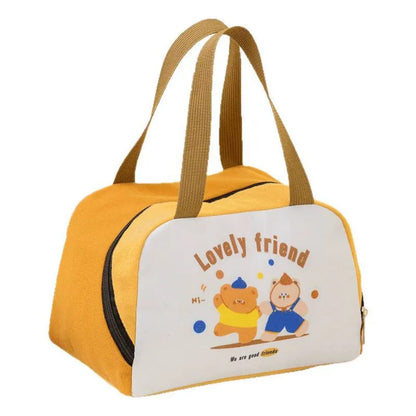 Portable Cartoon Cooler Lunch Bag Small Thermal Zipper Outdoor Lunch Bag